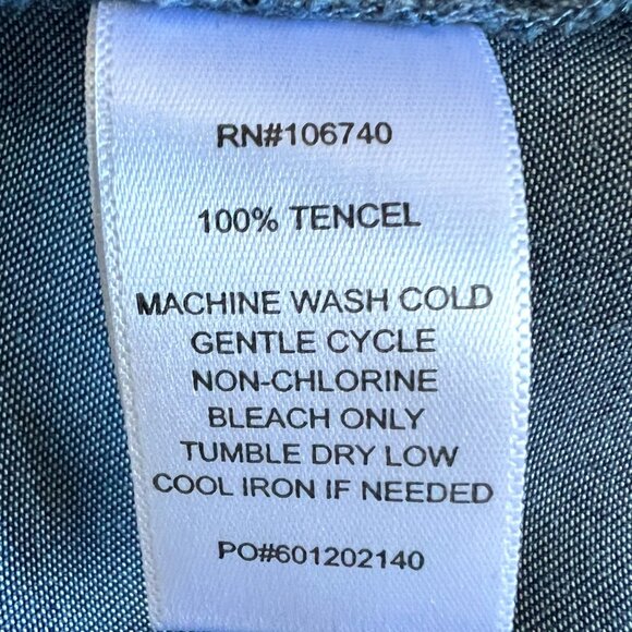 Chadwicks New Chambray Button Front Shirt Maxi Dress Size 16 - Picture 13 of 13